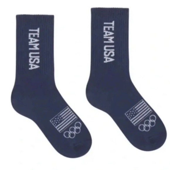 SKIMS TEAM USA Olympic Capsule Flag Socks Navy - Picture 1 of 1